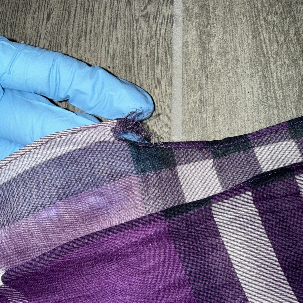Burberry Nova Check Cotton & Silk Purple Lightweight Scarf Made in Italy  *READ